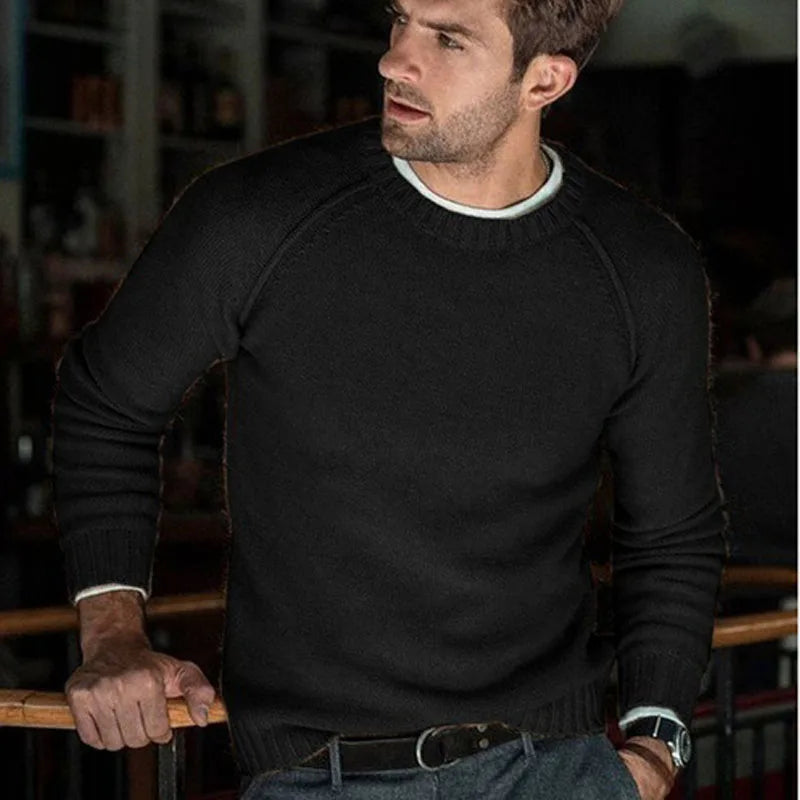 Men's Casual Autumn Crew Neck Pullover