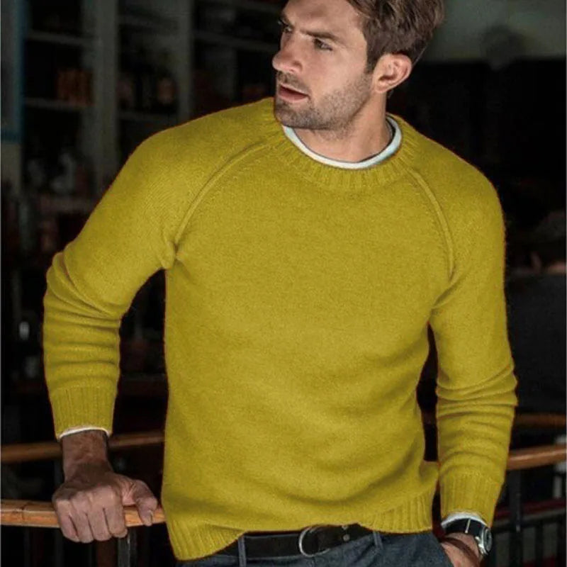 Men's Casual Autumn Crew Neck Pullover