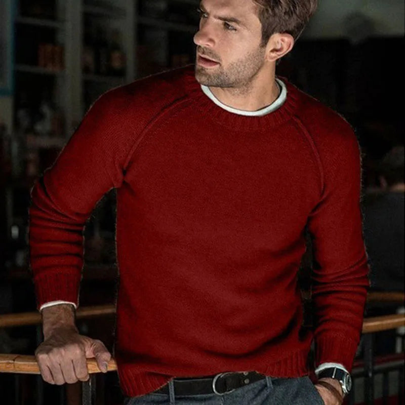 Men's Casual Autumn Crew Neck Pullover