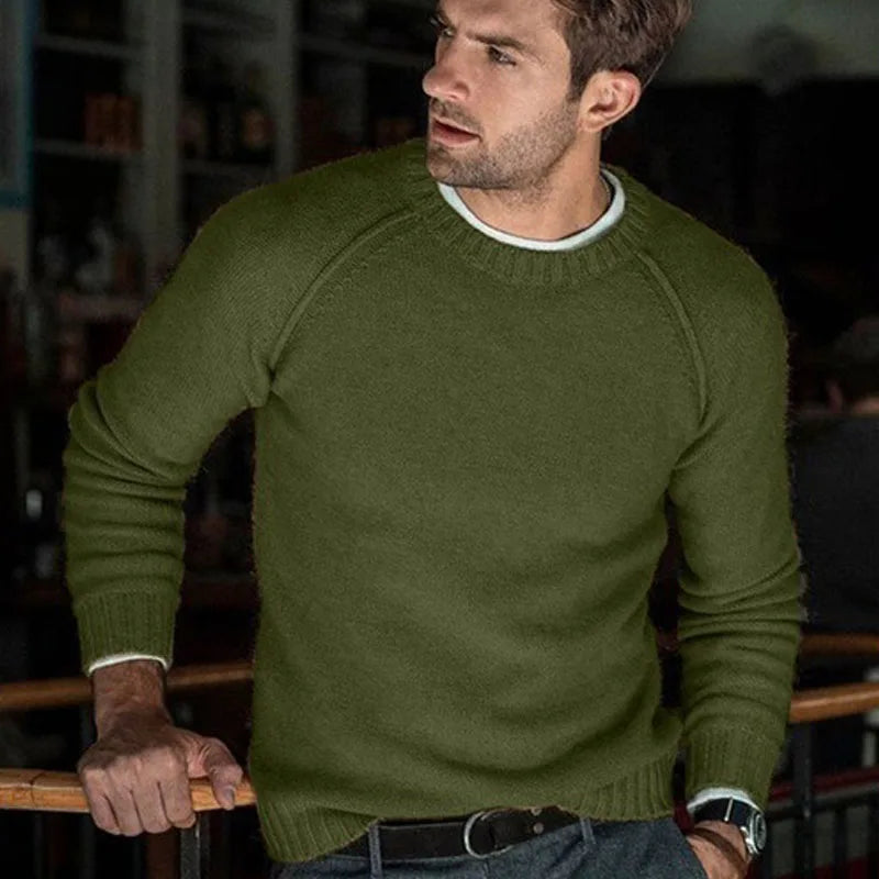 Men's Casual Autumn Crew Neck Pullover