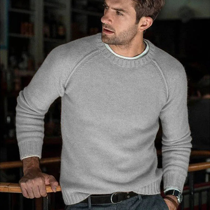 Men's Casual Autumn Crew Neck Pullover