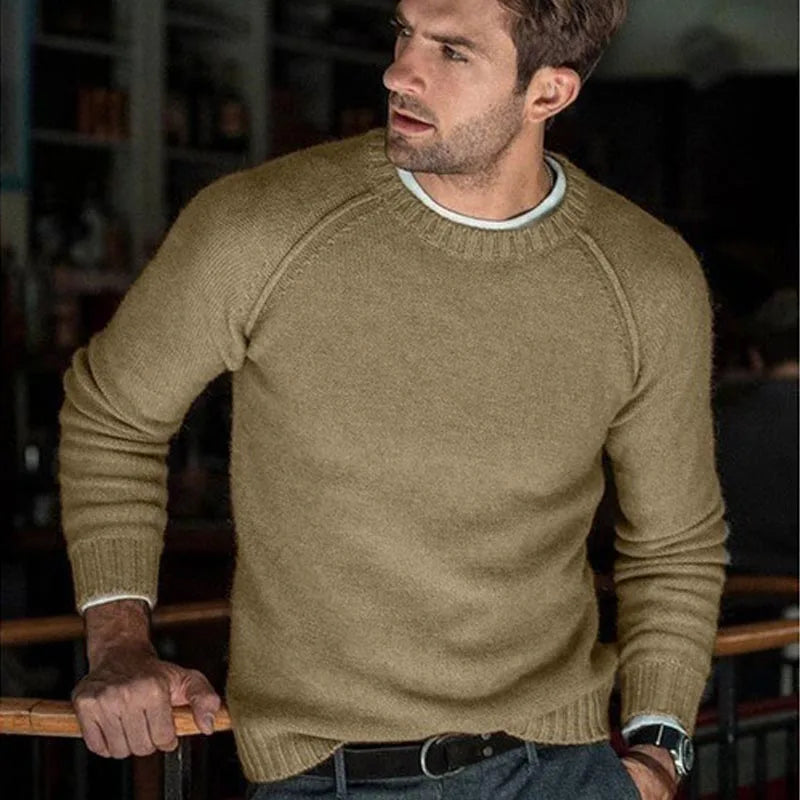 Men's Casual Autumn Crew Neck Pullover