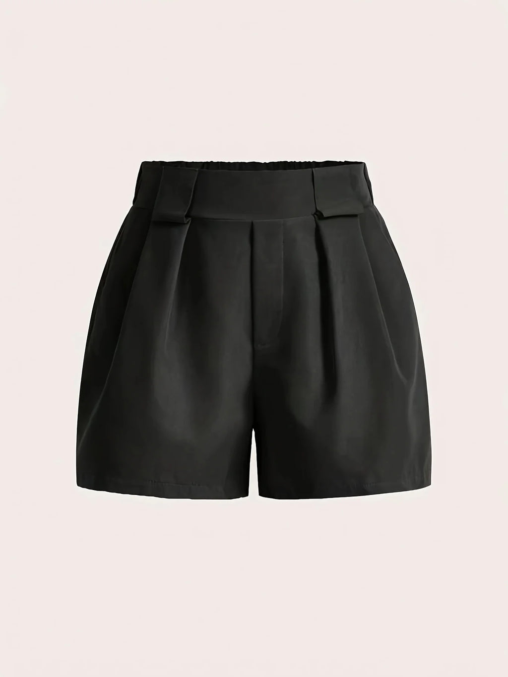 Ladies' Casual Versatile Solid Color Simple Pocket Elastic Waist Shorts