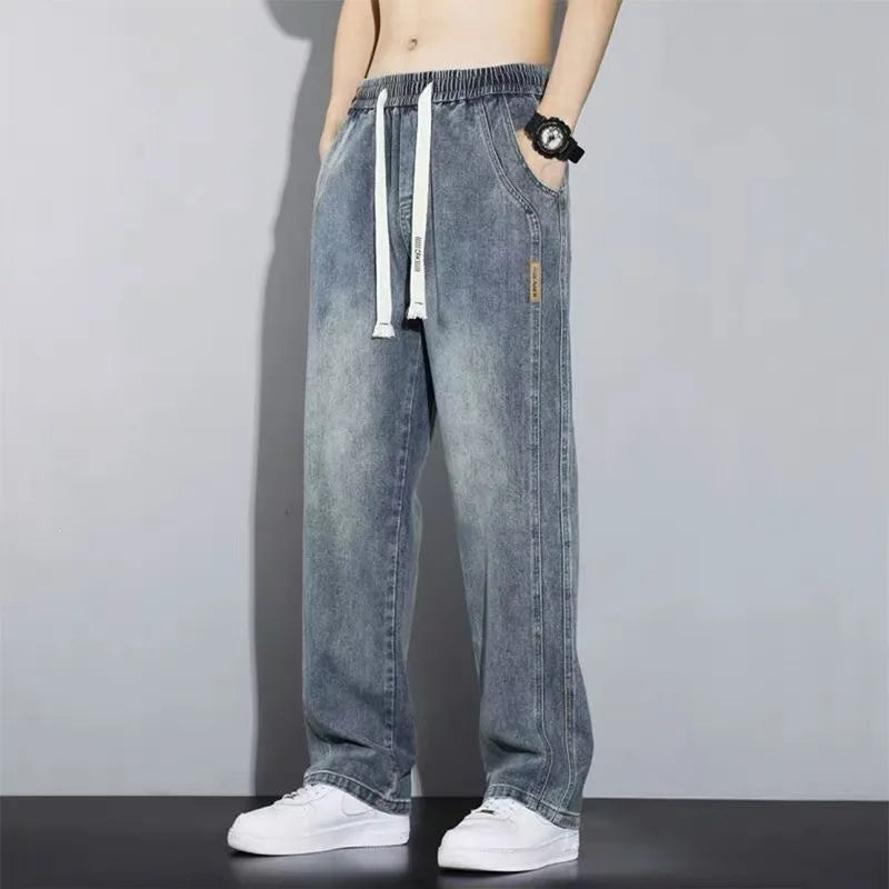 Men's Loose Straight Leg Jeans - Retro Casual Denim