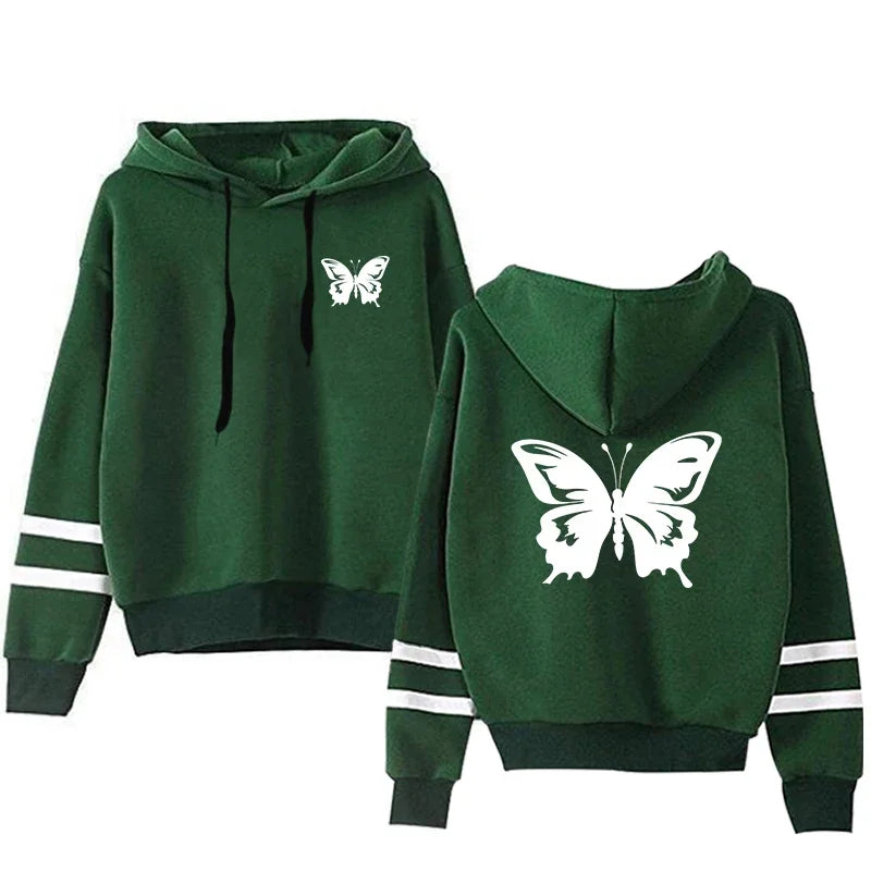 Casual Daily Women Tracksuit Hoodies Quality Single Piece Stripe Sweatshirt and Sweatpants Comfort Outdoor Jogging Autumn Winter