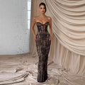 Strapless Elegant Party Dresses Strip Bodycon Evening Maxi Wedding Guest Woman Lace Up Backless Dress 2026