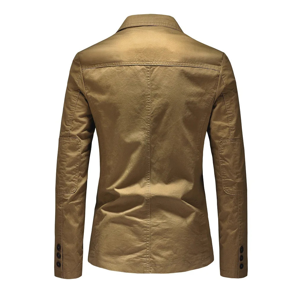 New Spring Men Cotton Business Casual Suits Jackets Blazers Male Slim Fit Blazers Formal Wear Suits Coats Mens Clothing Size 4XL