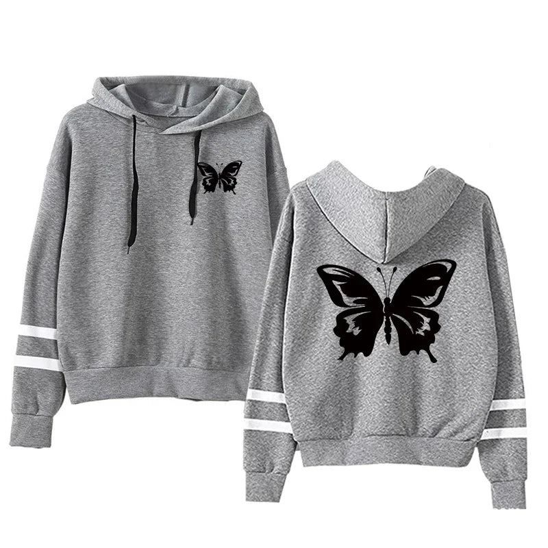 Casual Daily Women Tracksuit Hoodies Quality Single Piece Stripe Sweatshirt and Sweatpants Comfort Outdoor Jogging Autumn Winter