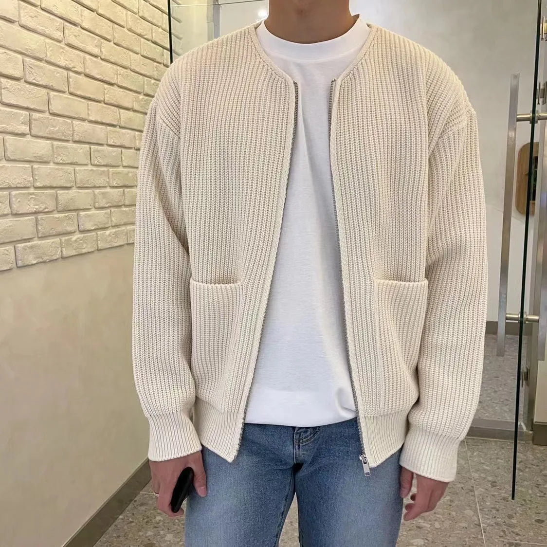 Men’s Knitted Cardigan – Casual Autumn & Winter Sweater
