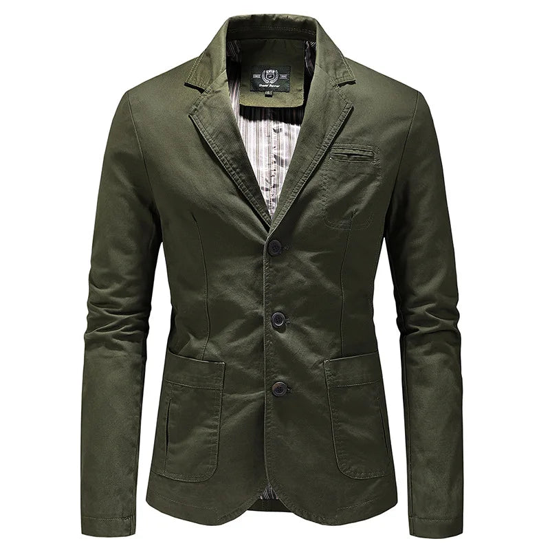 New Spring Men Cotton Business Casual Suits Jackets Blazers Male Slim Fit Blazers Formal Wear Suits Coats Mens Clothing Size 4XL