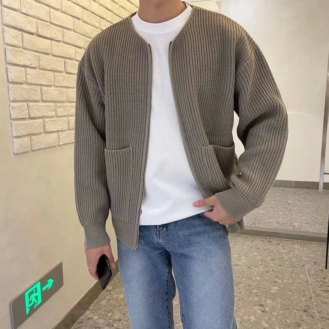 Men’s Knitted Cardigan – Casual Autumn & Winter Sweater