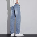 Men's Straight Leg Washed Blue Denim Jeans