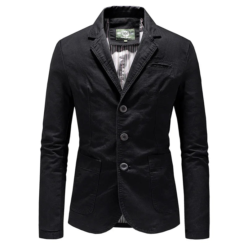 New Spring Men Cotton Business Casual Suits Jackets Blazers Male Slim Fit Blazers Formal Wear Suits Coats Mens Clothing Size 4XL