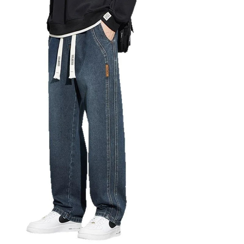 Men's Loose Straight Leg Jeans - Retro Casual Denim