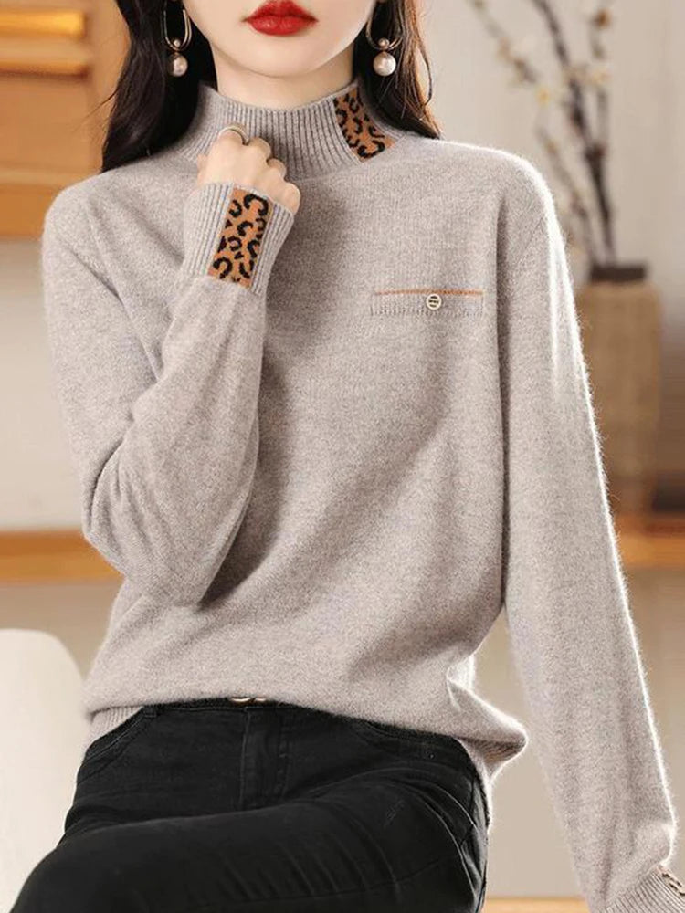Thick Half High Collar Sweaters Women