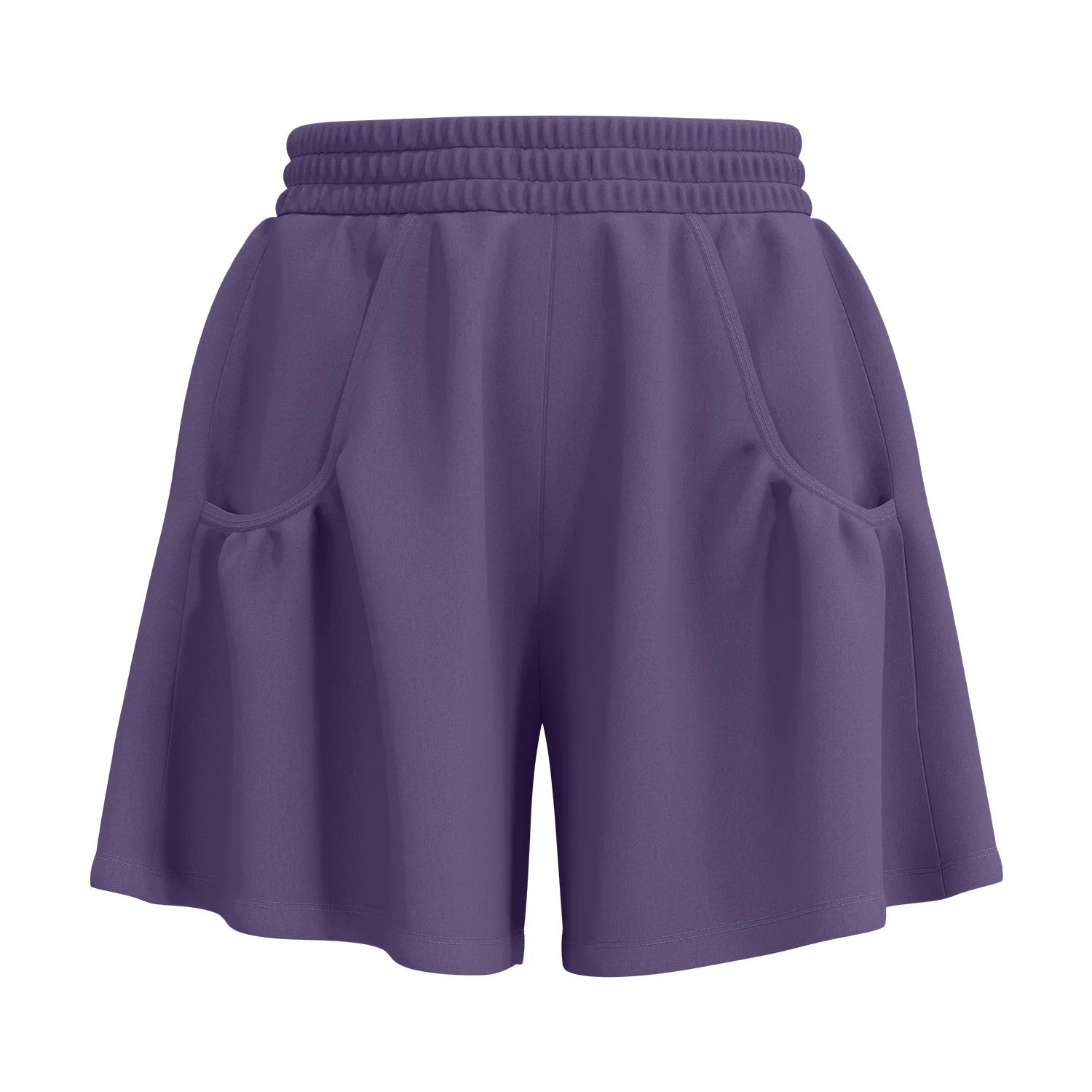 Women's High-Waist Sporty Shorts – Breathable Anti-Glare Casual Athletic Shorts