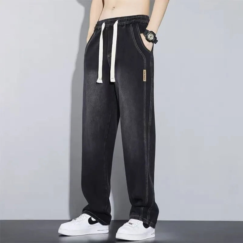 Men's Loose Straight Leg Jeans - Retro Casual Denim