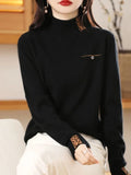 Thick Half High Collar Sweaters Women