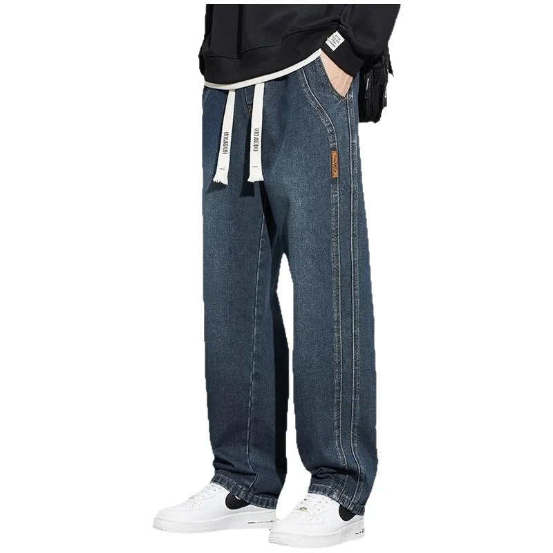 Men's Loose Straight Leg Jeans - Retro Casual Denim