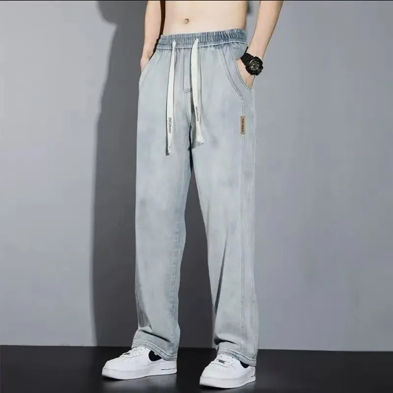 Men's Loose Straight Leg Jeans - Retro Casual Denim