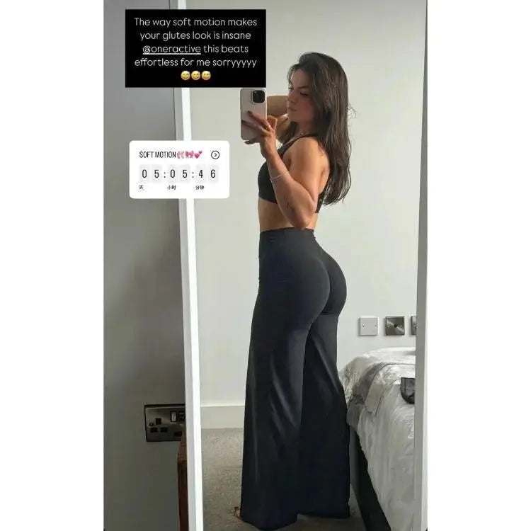 Hip Lifting Straight Sports Trousers Wide Leg Leggings Women High Waist Tummy Control Loose Yoga Pants Gym Workout  Fitness Pant