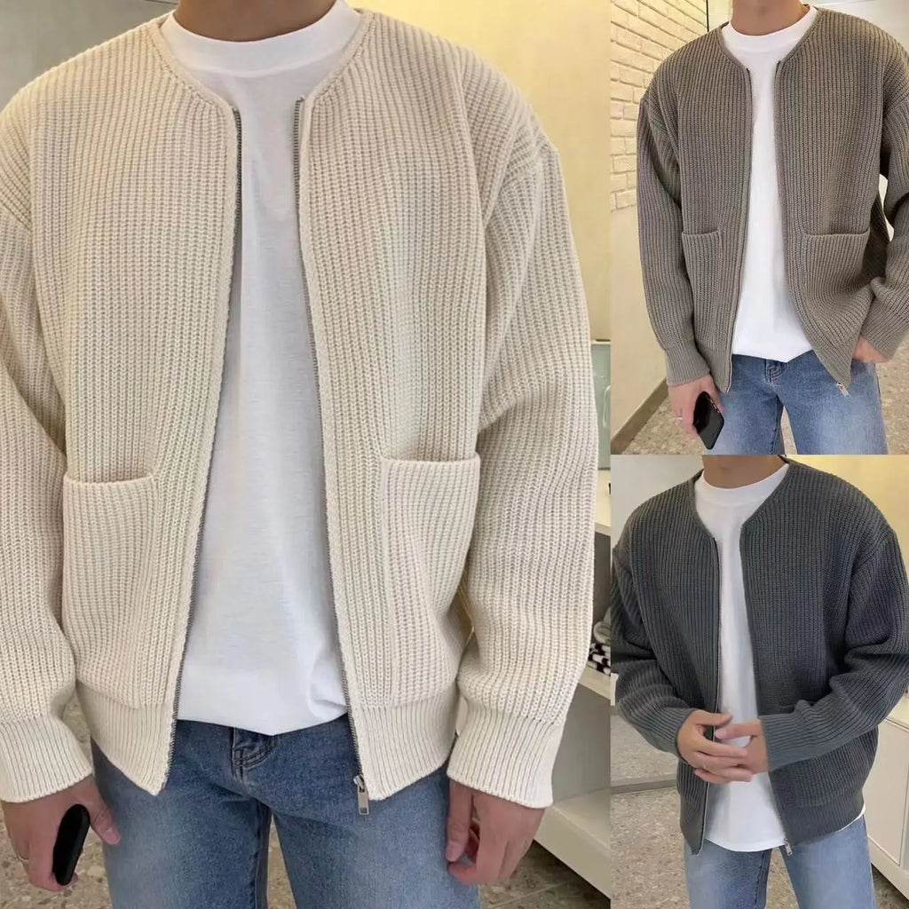 Men’s Knitted Cardigan – Casual Autumn & Winter Sweater