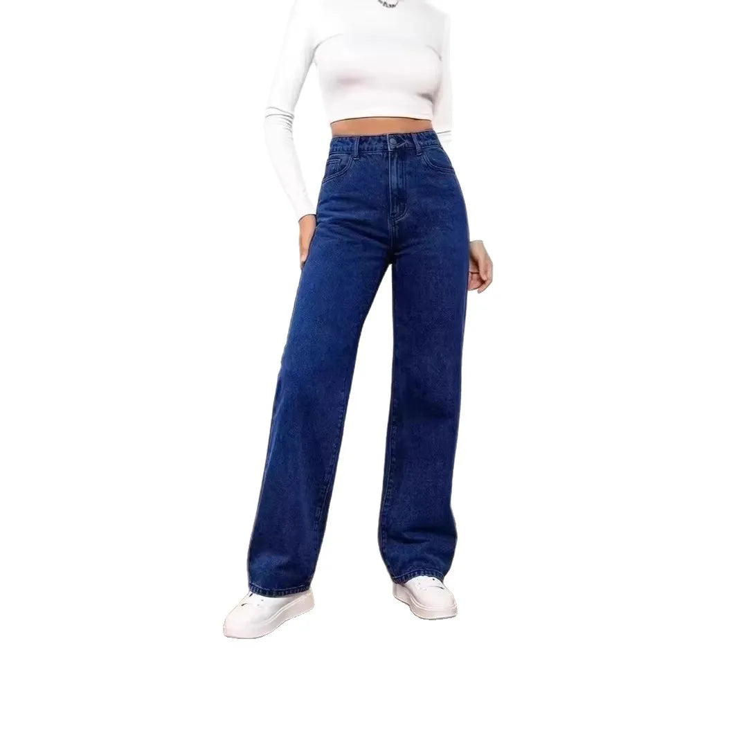 High Waist Straight Leg Jeans Women's Slimming Loose Fit