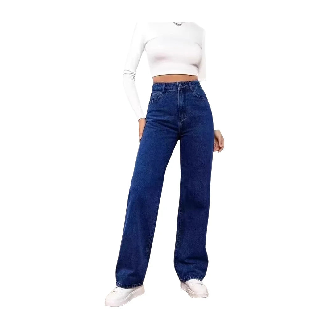 High Waist Straight Leg Jeans Women's Slimming Loose Fit