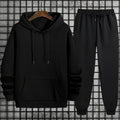 Autumn Winter Solid Color Hoodie and Sweatpants Men's Tracksuit Urban Casual Fashion Sportswear Male Daily Training Jogging Suit