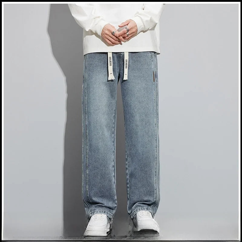 Men's Loose Straight Leg Jeans - Retro Casual Denim
