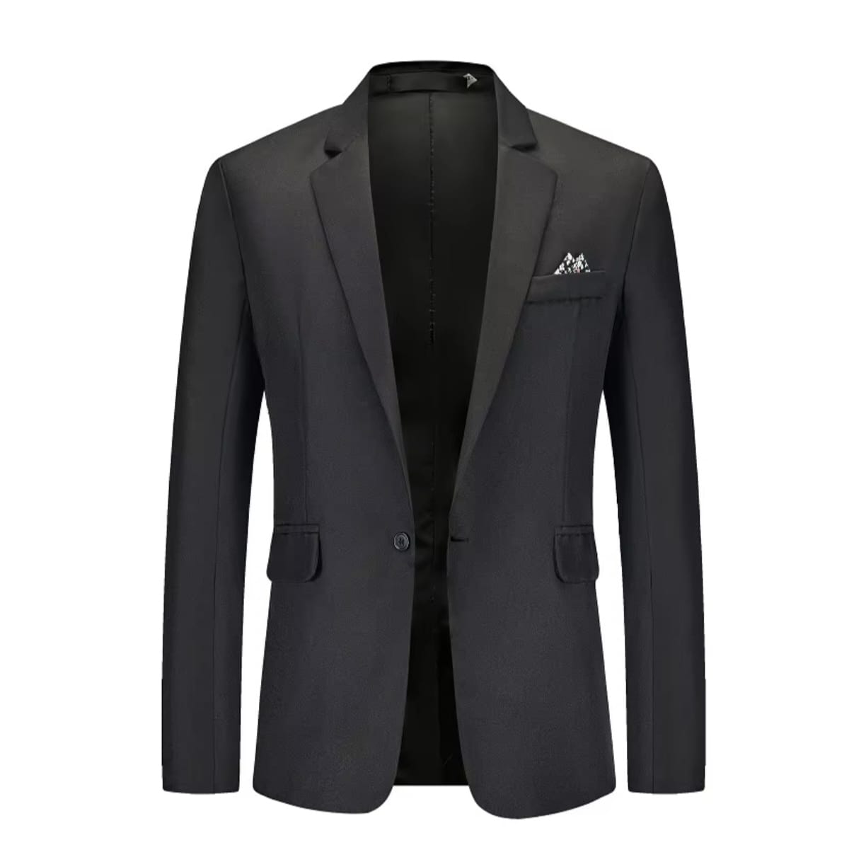 New Men's Single-Button Business Suit Large Size Fashion Casual Open Cardigan Blazer Polyester Fiber All-Season Wear