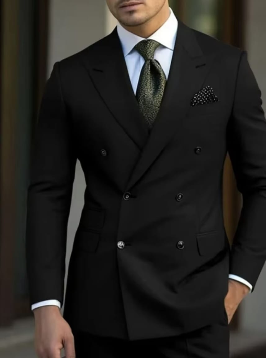man 2 piece outfit set Pointed collar high-quality slim jackets men's suit with peak lapel for wedding Summer beach