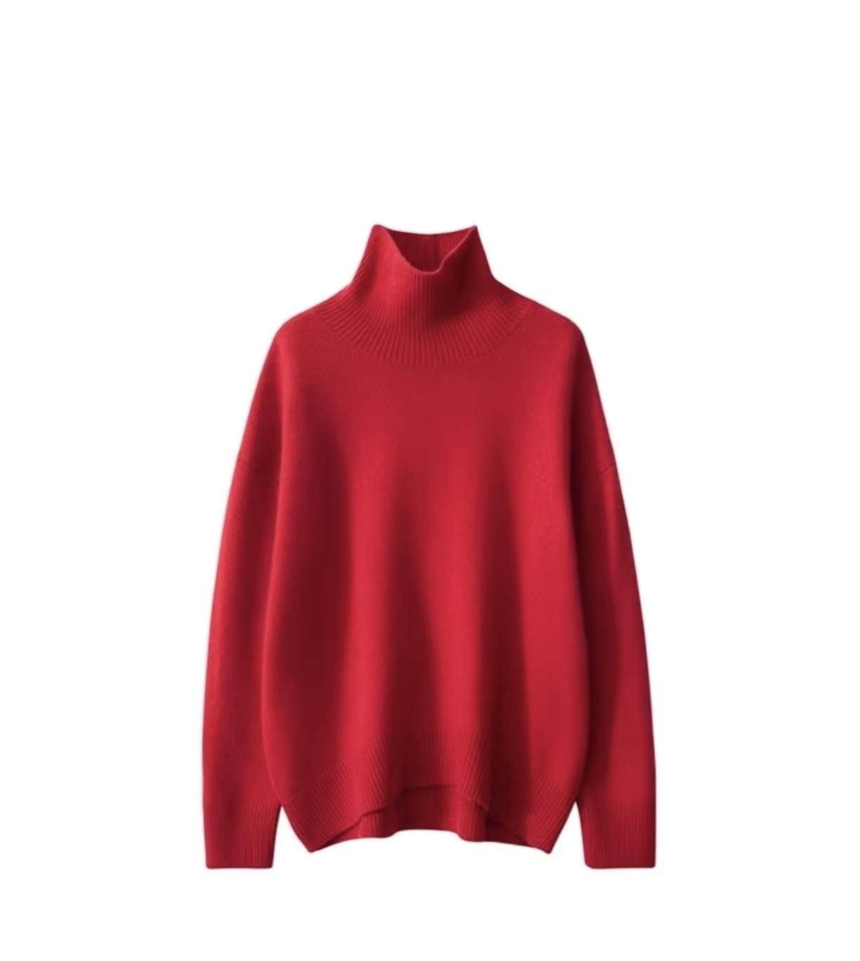 Autumn and Winter New Thick Cashmere Sweater Women High Neck Pullover Sweater Warm Loose Knitted Base Sweater Jacket Tops